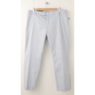 NEW Gap Slim Cropped Print Pants in Geometric Blue