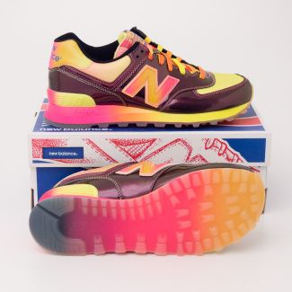 New Balance Women's Rainbow 574 Classics Running Shoes Purple WL574BOW