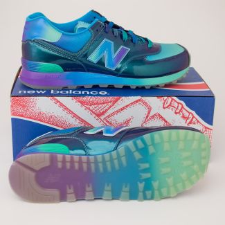 New Balance Men's Rainbow 574 Classics Running Shoes ML574BOW in Blue