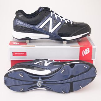 New Balance 4040 Low Cut Baseball Cleats MB4040TB in Black with Blue