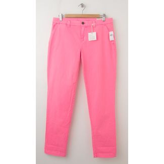 NEW Gap Neon Dye Broken-In Straight Khaki Pants in Diva Pink