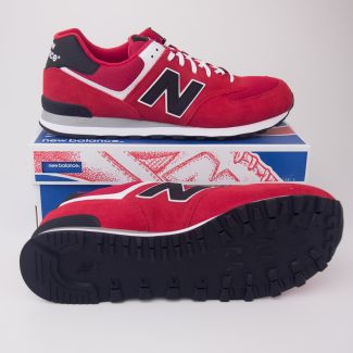 New Balance Men's Varsity 574 Classics Running Shoes ML574VRK in Red
