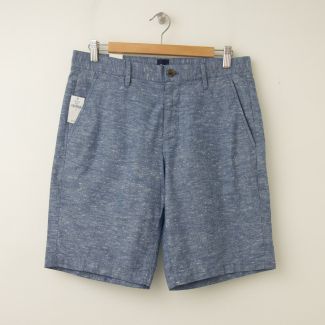 NEW Gap Slub Flat Front 10" Short in Mill Blue