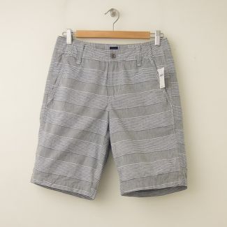 NEW Gap Multi-Stripe Sunfaded Shorts in Grey Stripe