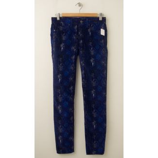 NEW Gap 1969 Snake Print Legging Jean Cords Corduroy Pants in Blue 