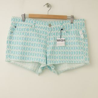 NEW Gap 1969 Printed Summer Cut-Offs Denim Maddie Shorts Dockside Blue