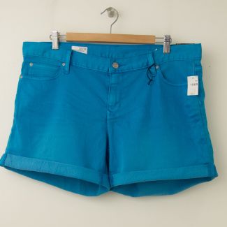 NEW Gap 1969 Sexy Boyfriend Denim Hemmin Shorts in Surf Pipe Blue