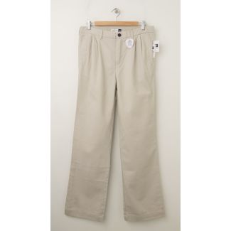 GapKids Boy's GapShield Easy Fit Pleated Pant in Classic Stone 