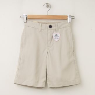 GapKids Boy's GapShield Uniform New Flat Front Short in Classic Stone