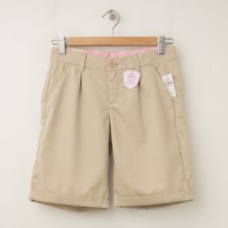 NEW GapKids Girl's GapShield Uniform Pleated Shorts in Wicker