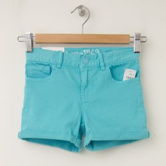 GapKids Girl's 1969 Classic Rolled Hem Denim Shorts in Swimming Blue