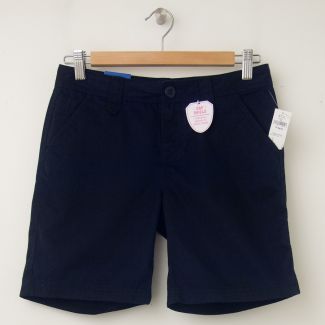 NEW GapKids Girl's GapShield Uniform Flat Front Shorts in True Navy 