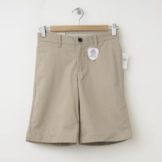 GapKids Boy's GapShield Uniform New Flat Front Short in Cargo Khaki 