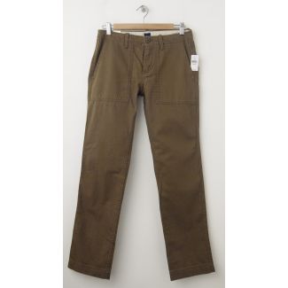 NEW Gap Slim Fit Herringbone Fatigue Pants in Modern Bronze