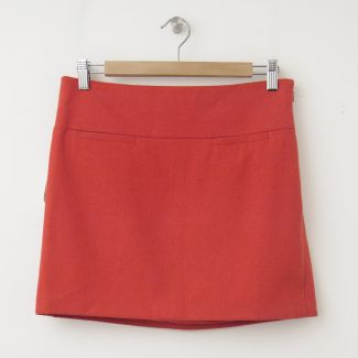 NEW Gap Wool Mini Skirt in Festive Orange