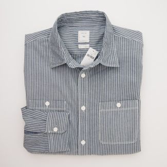 Gap Doby Stripe Shirt in Grey
