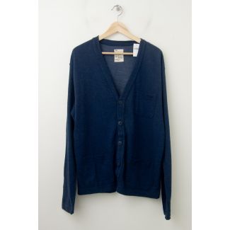 NEW Gap Heavy Jersey Cardigan Sweater in Washed Medium Blue