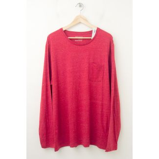 NEW Old Navy Core Long Sleeve Crew Pocket Tee T-Shirt in Red
