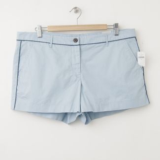 NEW Gap Sunkissed Piped Khaki Short Shorts in Rain Blue 