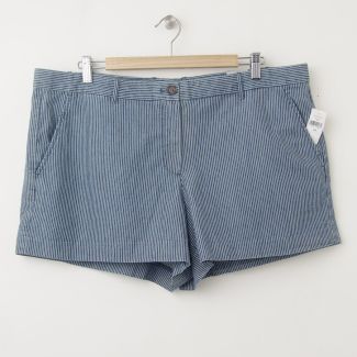 NEW Gap Sunkissed Railroad-Stripe Chambray Short Shorts