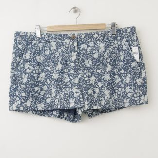 NEW Gap Sunkissed Floral Chambray Short Shorts in Dark Chambray 