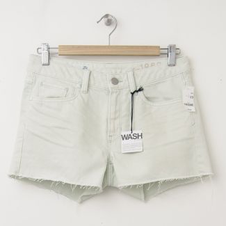 NEW Gap 1969 Stud Raw-Edge Maddie Slim Cut-Off Denim Shorts in Spring Mint 