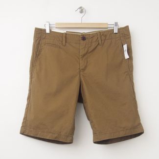 NEW Gap Lived-In Flat Front Shorts (10") in Palamino Brown