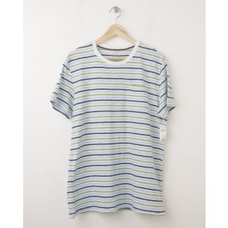 NEW Gap Lived-In Multi Stripe Pocket Tee in Green Stripe