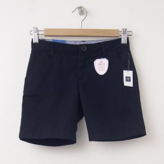 NEW GapKids Girl's GapShield Uniform Flat Front Shorts (6") in Deep True Navy