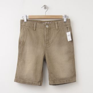 NEW GapKids Boys 1969 Flat Front Denim Shorts in Desert Wash