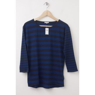 NEW Gap Mix Stripe Tee in Pangea Heather