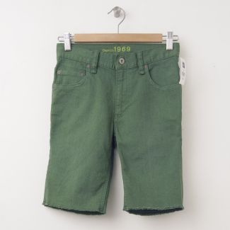NEW GapKids Boy's 1969 Denim Cut-Off Shorts in Jungle Green