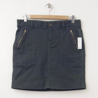 NEW Old Navy Twill Utility Surplus Skirt in Grey Charlie