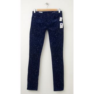 NEW Gap 1969 Splatter Always Skinny Cords Corduroy Pants in Navy Uniform