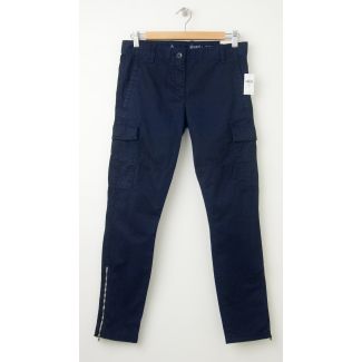 NEW Gap Skinny Mini Cargo Khaki Pants in Deep True Navy