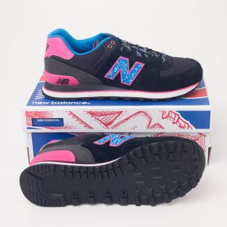 New Balance Women's Outside In 574 Classics Running Shoes in Black WL574OIC 