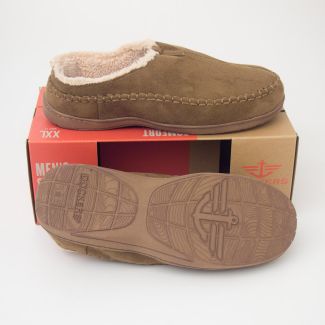 Dockers Top Stitch Mule Slippers with Memory Foam in Tan