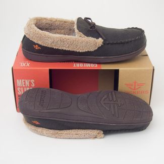 Dockers Aviator Moccasin Slippers with Memory Foam in Brown