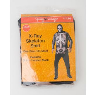 Spooky Village Halloween X-Ray Skeleton Shirt Adult L