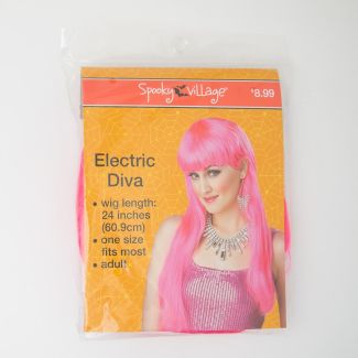 Spooky Village Electric Diva Adult Wig in Pink