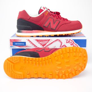 New Balance Men's Gradient 574 Classics Running Shoes ML574RAB in Red 