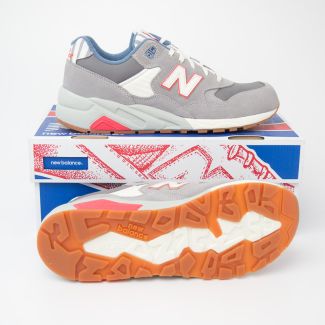 New Balance Women's 580 Neon Seaside Hideaway Running Shoes WRT580RE in Grey