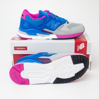 New Balance Women's 530 Bionic Boom Running Shoes W530RTC in Gray/Sonic Blue/Azalea