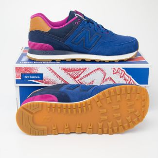 New Balance Women's Collegiate 574 Classics Running Shoes WL574AMA in Atlantic
