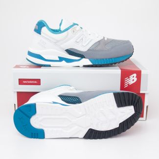 New Balance Men's 530 Bionic Boom Running Shoes M530RTC in White/Steel/Blue Atoll 