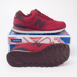 New Balance Men's Canvas 574 Classics Running Shoes ML574MDA in Biking Red