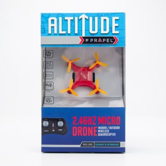 Propel RC Altitude 2.4Ghz Micro Drone Indoor/Outdoor Wireless Quadrocopter - Red with Orange