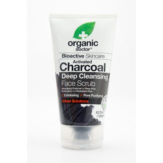 Organic Doctor Bioactive Skincare Activated Charcoal Deep Cleansing Face Scrub 4.2 fl oz