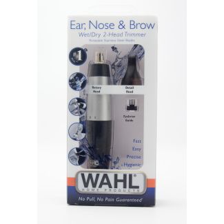 Wahl Ear, Nose & Brow Wet/Dry 2-Head Trimmer 5560-2101