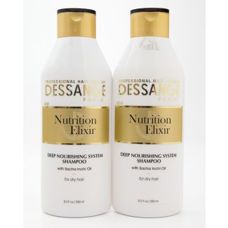 Dessange Nutrition Elixir Deep Nourishing System Shampoo 2 x 8.5 fl oz Bottles
